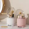 Makeup Brush Holder with Lid 360 Degree Rotation Makeup Brush Storage Box with Lid Makeup Storage Box Dustproof Makeup Brush Con