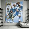 MCFC poster Wall Hanging Printed Fabric Blanket Decorative Tapestries for Bedroom Living Room Home Decor