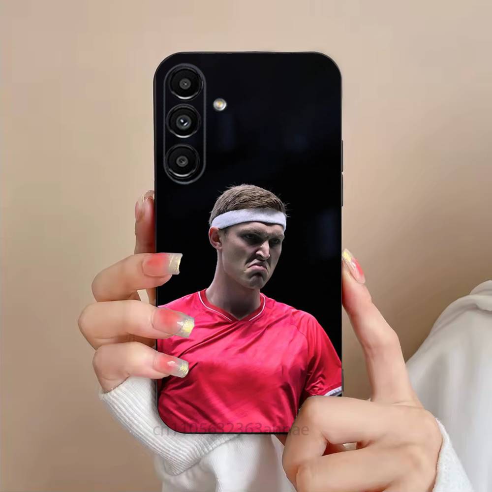 V-Viktor Axelsen Phone Case For Samsung S25,24,21,22,23,S30,Ultra,S20,Plus,Fe,Lite,Note,S10,S9,Black Soft Shell