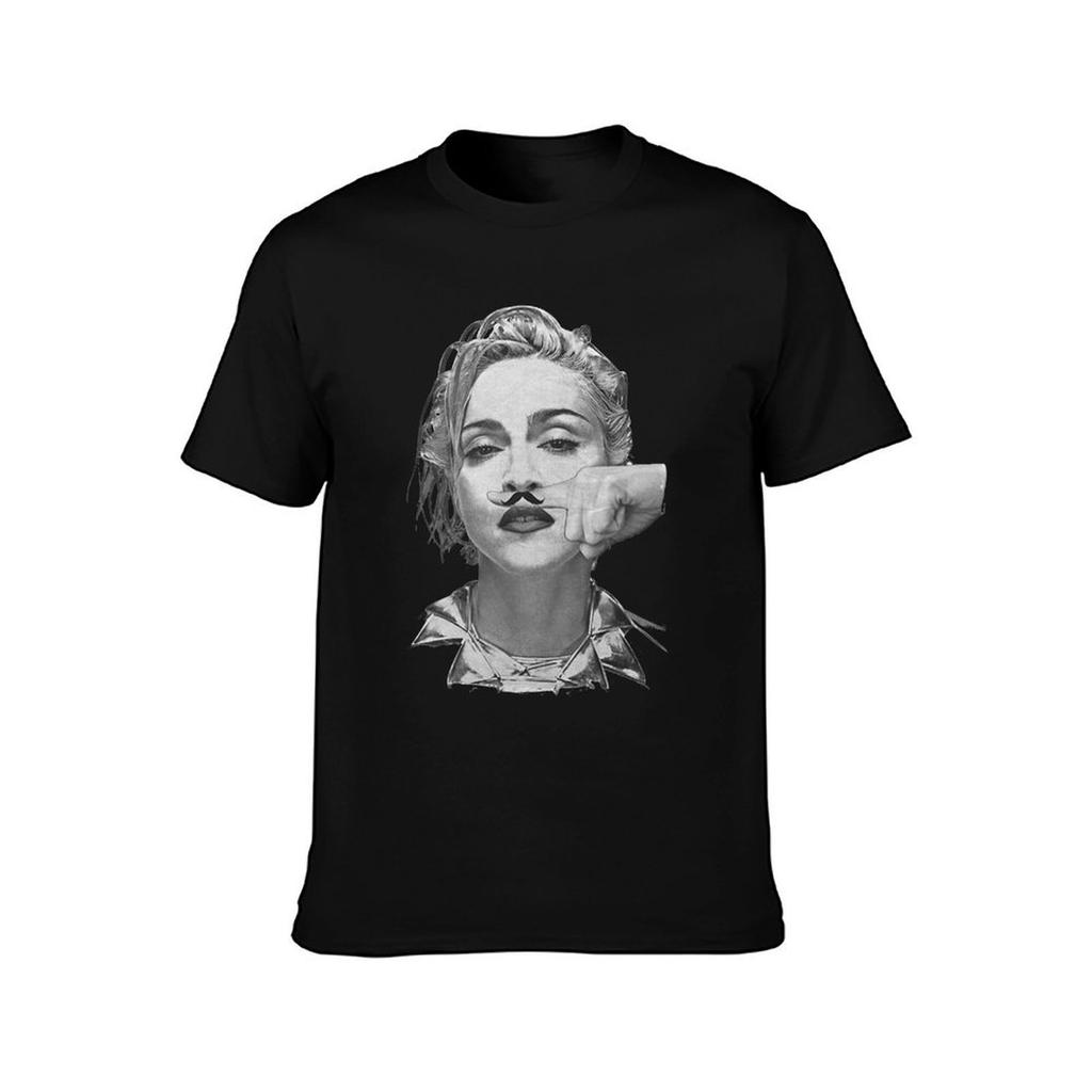 White t Shirt Women Women Madonna Mic Finr Mtache Men Gift Idea Road to Happiness M