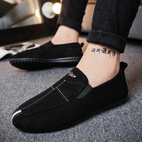 Breathable Lazy Shoes For Men In Timeless Velvet Design Size 40-44**