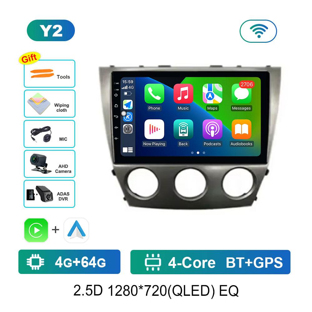 Android 14 WiFi для Toyota Camry 40 2006 - 2011 Навигация GPS Автомобильный видеомультимедийный проигрыватель 4G Bluetooth DSP Стерео Разделенный экран