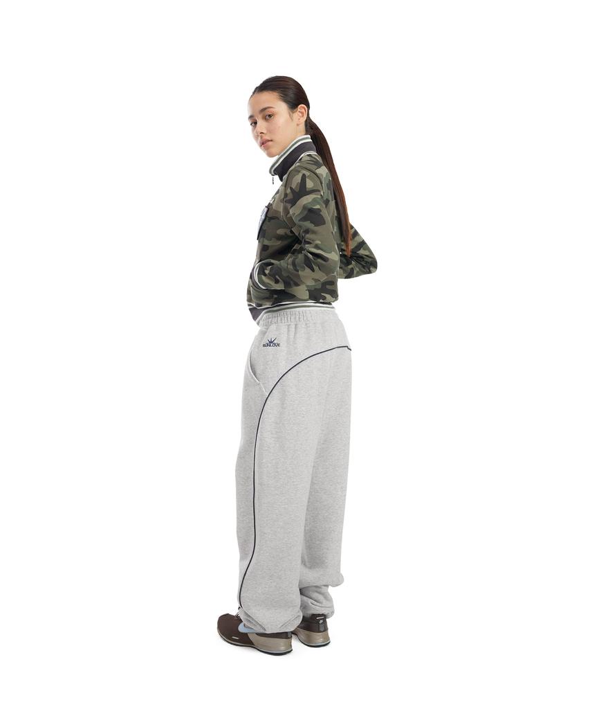 Sun Love Crescent Brushed Sweatpants Heather Gray