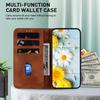 Чехол-книжка из кожи с тиснением Lily Fower для Motorola G35 G55 G85 G34 G04 G84 G54 G14 E13, подставка, чехол-кошелек с отделениями для карт, чехол для Motorola Edge 50, кобура
