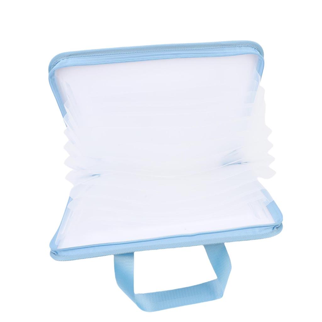 Accordion File Organizer 13 Pockets Portable Expandable Canvas Document Folder with Handle Water Proof for Letter A4