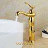 Bathroom Tall Basin Faucet Gold Brass Mixer Solid Copper Luxury Europe Style Tap Torneiras Para Banheiro Crane YT-5062