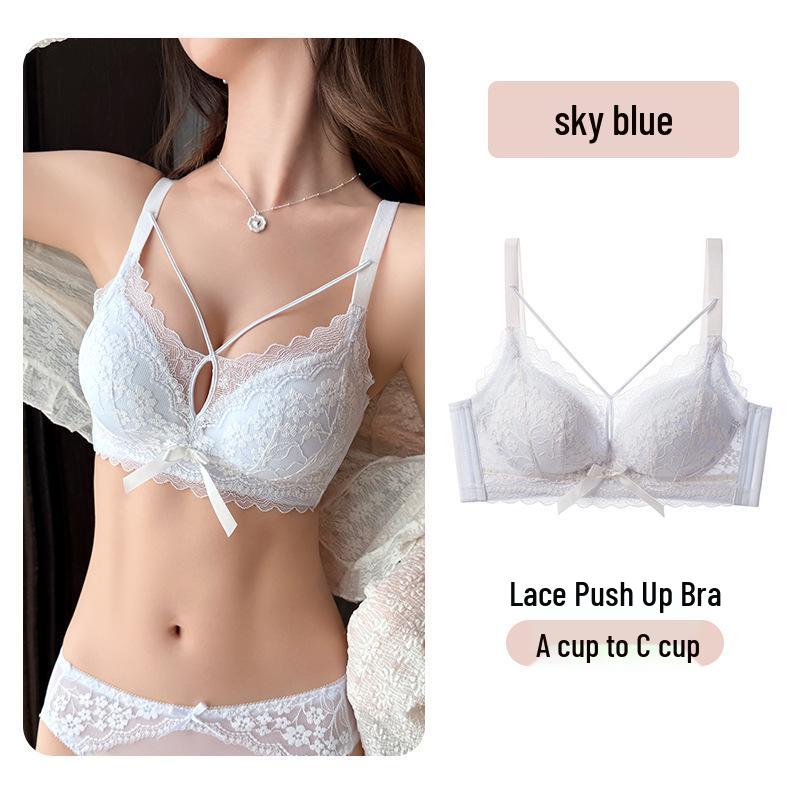 Элегантный кружевной модальный регулируемый комплект бюстгальтера - Сексуальный и соблазнительный в красном