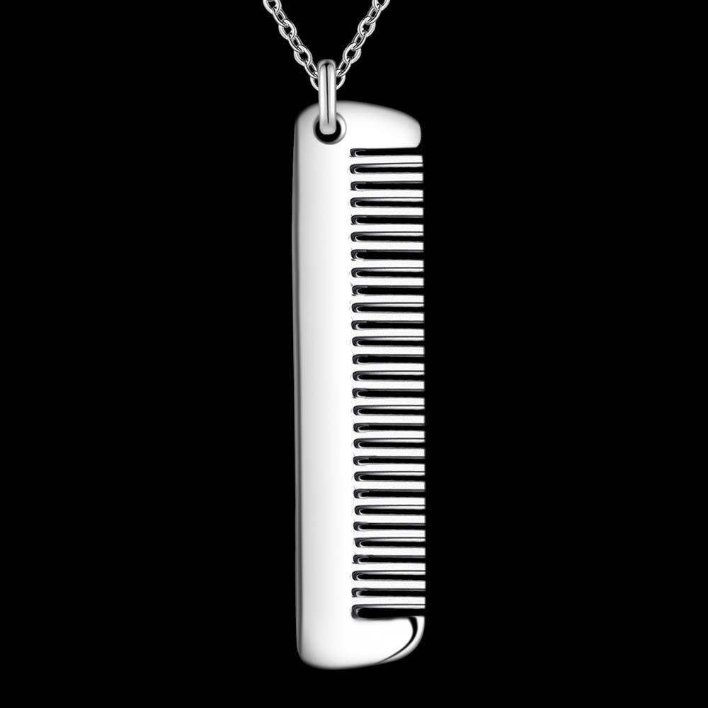 Wholesale 925 Sterling Silver Necklace Pendan Comb For Women Exquisite Student Girlfriend Jewelry Accessories Wedding GiftGood product