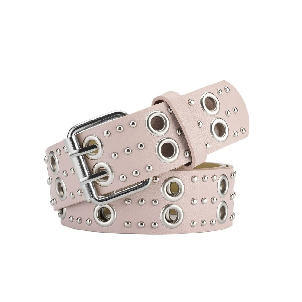 Dress For Women Personality Jeans Hip Hop PU Leather Belt Rivet Waistband Waist Strap Waist Belt