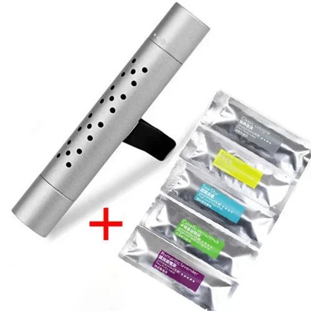 Освежитель воздуха для автомобиля, зажим для вентиляционного отверстия, кондиционер, ароматизатор, твердый парфюм, аромат с 5 ароматизированными палочками для салона автомобиля