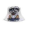 Xiyin temu hot-selling bucket hat European and American personalized printing cartoon animal short-brimmed sunshade basin hat double-sided wear