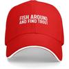 Fish Around And Find Trout Baseball Cap Polyester Casual Sun Protection Adjustable Hat