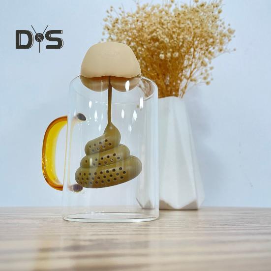 Ситечко для чая креативной формы, силиконовый заварочный чайник, пищевой мелкий сетчатый фильтр для чайных листьев для домашней кухни