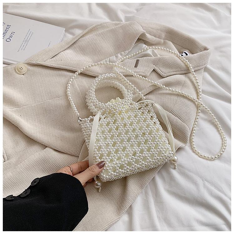 Новая жемчужная женская сумка ручной работы с отделкой из бисера, модная женская сумка-мессенджер с подиумной отделкой, легкая роскошная фактурная сумка для мобильного телефона