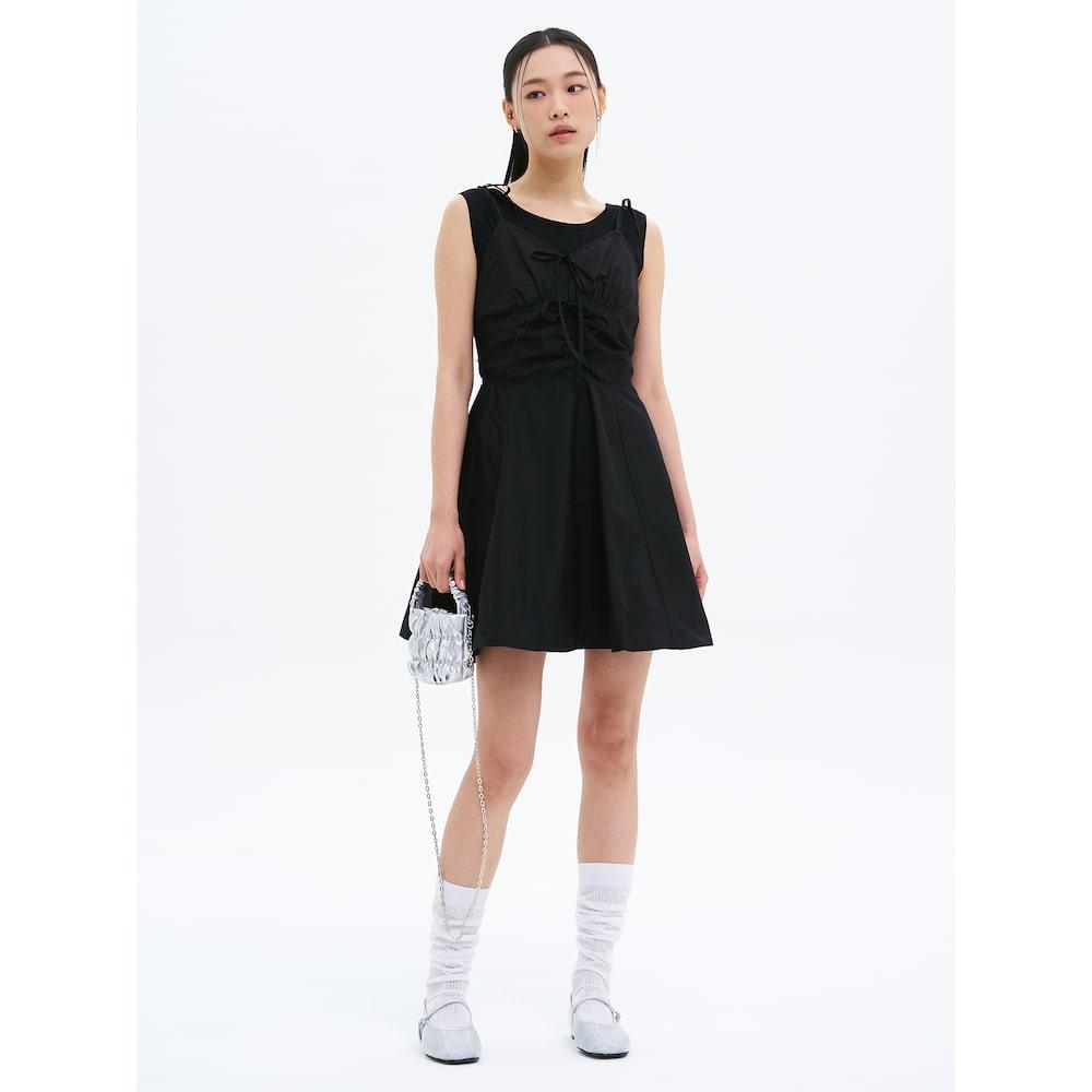 8SECONDS Cotton Sleeveless Mini Dress Black