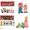 Six Piece Super Mario Bros Action Figure Toys Set Featuring Luigi Yoshi And Mushroom Collectibles For Kids