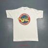 Vintage 90s Fat Heads Saloon Frequent Flyer T Shirt White Large Dbl Sided Read Vintage Washed Stretched Slightly Streetwear