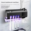 "UV Toothbrush Sterilizer & Automatic Toothpaste Dispenser with No-Drill Installation"