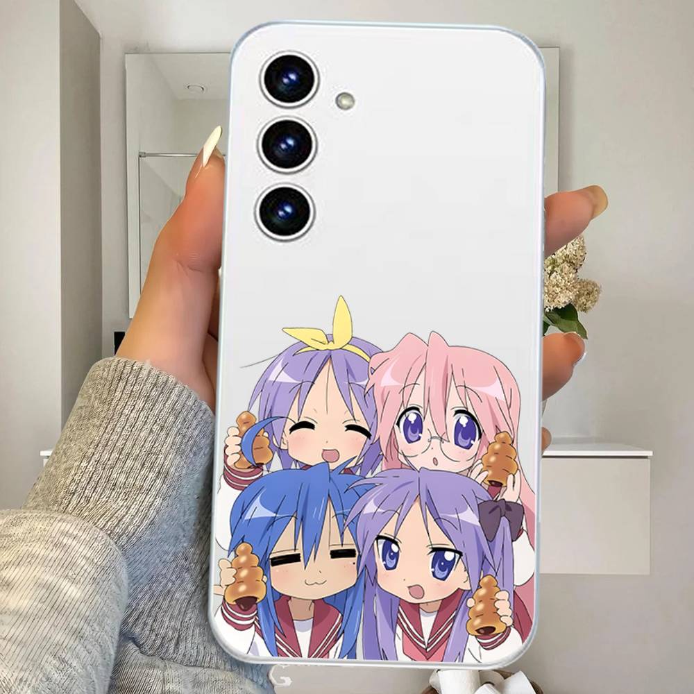 Кавайная Аниме L-Lucky Star HD Прозрачный Чехол Для Телефона Для Samsung Galaxy A52,A12,A51,S24,S23,S22ULTRA,S21 Edge,S20LITE,Plus,