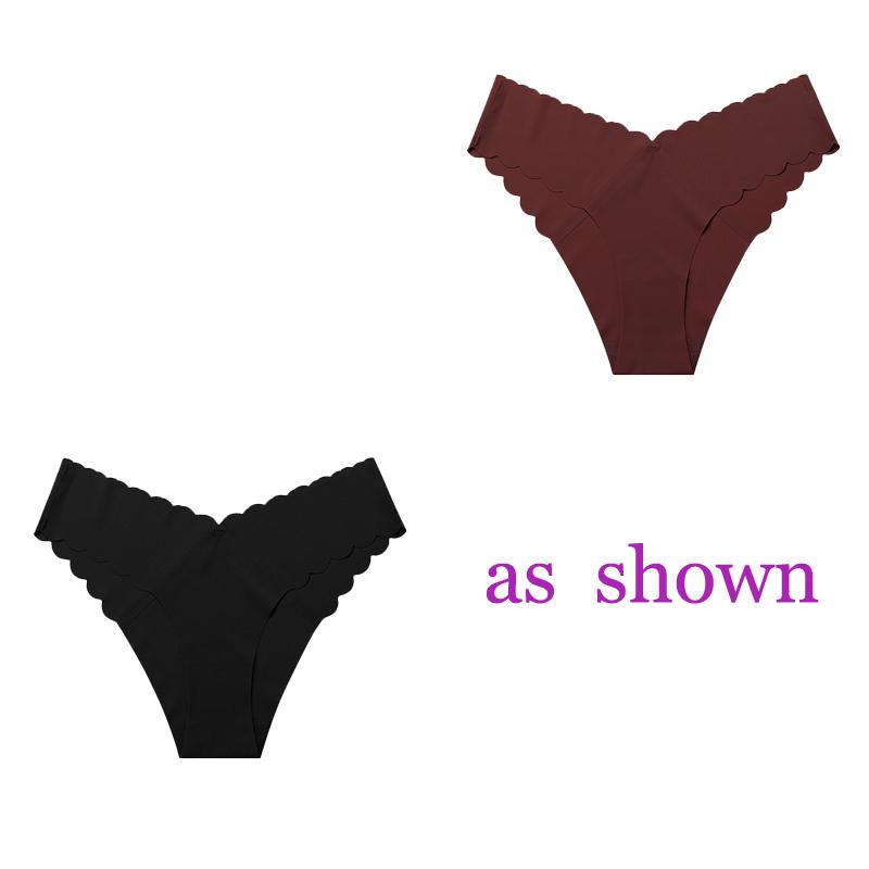TERMEZY 2 шт./лот, женские сексуальные трусики из ледяного шелка, эластичное нижнее белье с низкой посадкой, женское нижнее белье, стринги, удобные стринги с волнистым краем, нижнее белье