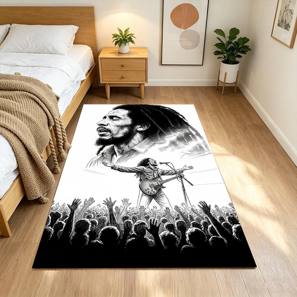 Bob Marley Floor Rug Office Rug Perfect for Hallway Game Room Decorate room Dining Room Antislip Carpet Decorate Offices