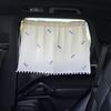 Car Window Shade Washable Soft Fabric Printed Curtain Light-proof Heat Insulation Sun Protection Universal