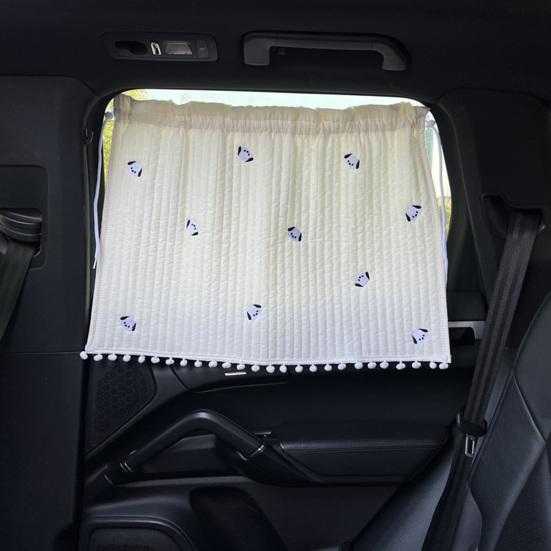 Автомобильная штора для окна, моющаяся мягкая тканевая занавеска с принтом, светозащитная теплоизоляция, универсальная защита от солнца