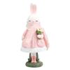 Фигурка кролика, длинные смоляные милые уши, яркий внешний вид, декоративная статуя кролика с цветком, украшение для детской комнаты, день рождения