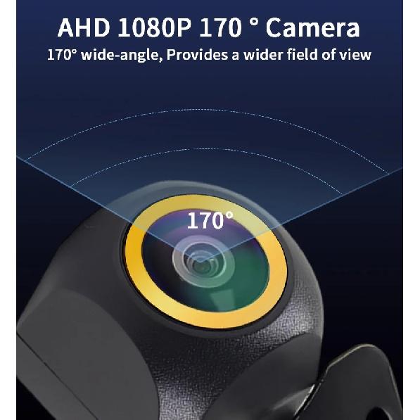 AHD 1080P Камера заднего вида «Рыбий глаз» 170° Широкоугольная Ночное видение Водонепроницаемая Универсальная Камера заднего хода для парковки автомобиля