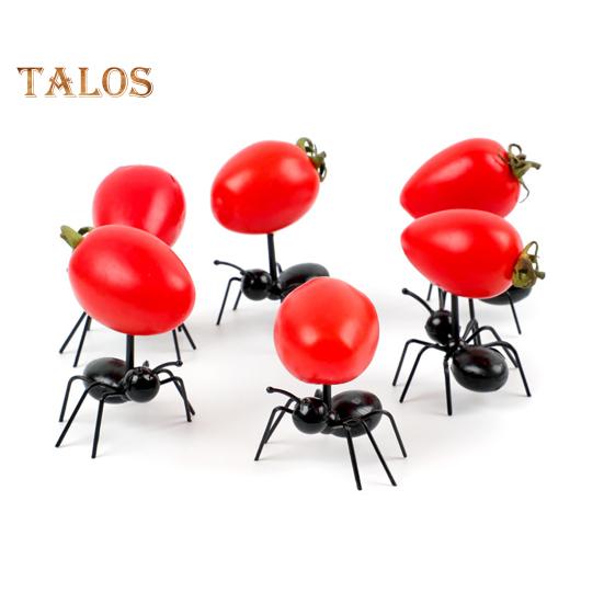 12 шт. фруктовая вилка в форме муравья, безопасная прочная многоразовая десертная вилка для домашней кухни, вечеринки