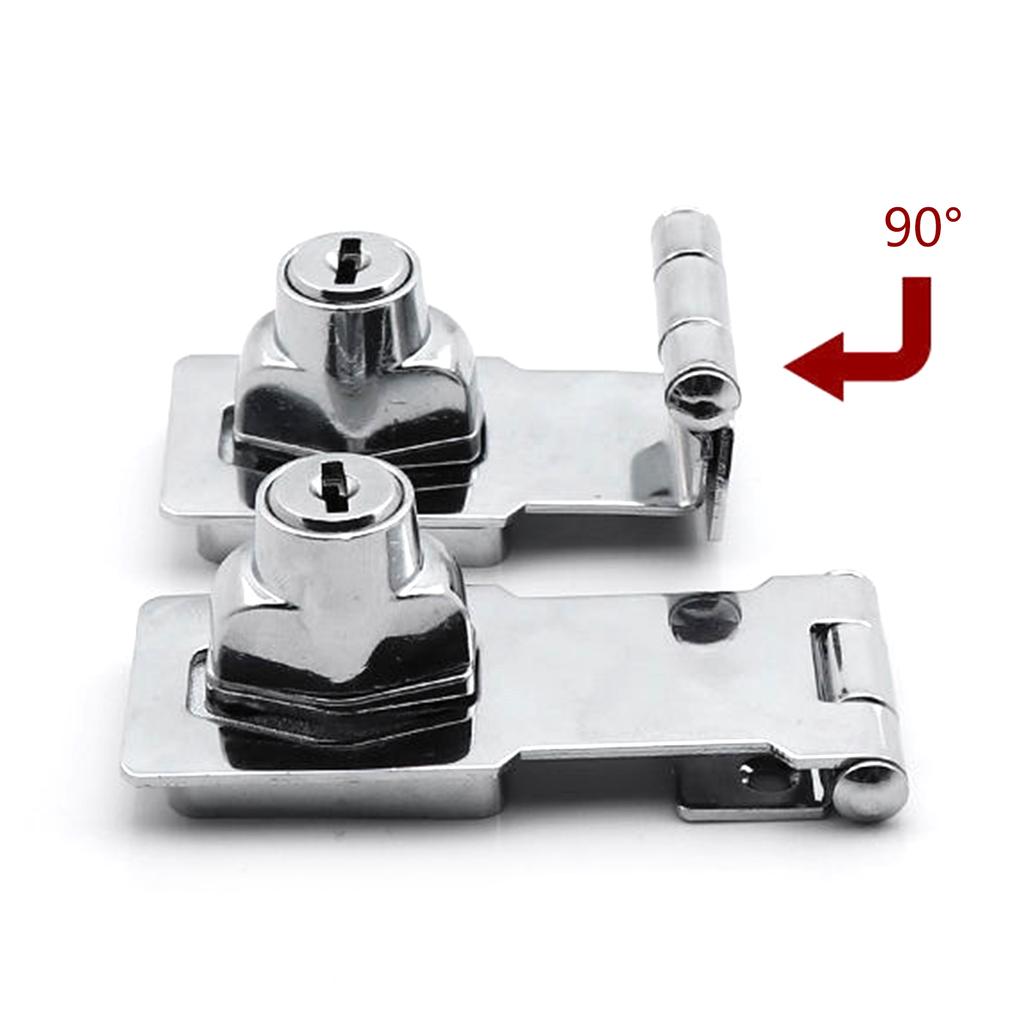 Small Hasp & Handle Metal Lock Hasp Door Buckle Security Door Clasp Knob Shed Locks for Cabinets Cupboard Drawer Gate