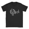 Opeths Logo Death Metal Band T Shirt for Men Cotton Novelty T-Shirts Round Neck Vintage Music Album Tees Short Sleeve Tops Gift