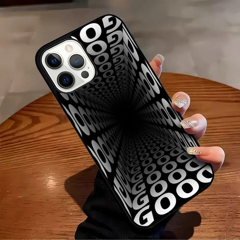 Чехол для телефона с принтом оптической иллюзии для iPhone 17 Air 16 15 14 13 12 11 Pro Max Max Plus Защитный чехол-бампер