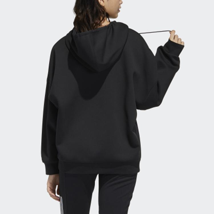 Adidas Neo X Gudetama Collaboration принтованная спортивная толстовка с капюшоном женская черная GU8166