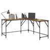 L Shaped Corner Desk Reclaimed Wood Look 149 x 149 x 75 cm Engineered Wood