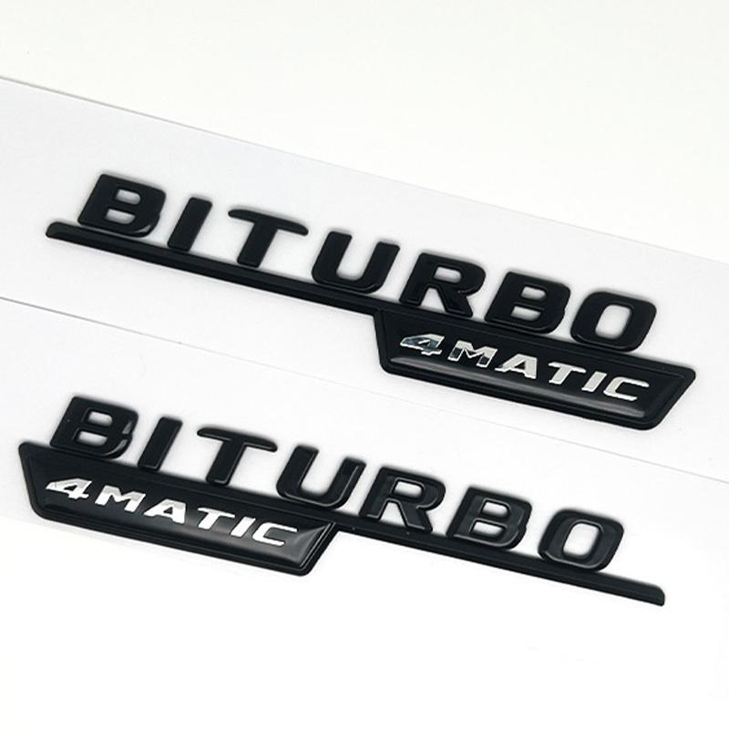 3D Guardabarros De Coche BITURBO 4MATIC ignia Emblema Pegatina Para Mercedes C43 AMG W205 W204 E43 W213 W212 GLC43 GLE43 W166