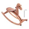 Kids Wooden Horse with Saddle and Handle Rocking Horse Chair Ride On Toy for Daily Entertainment