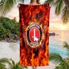Charlton Athletic FC print Quick Dry Beach Towel Microfiber Absorbent Portable Travel Swimming Towel