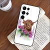 Чехол для телефона с шотландской коровой для Samsung Galaxy S25 S23 S22 S21 Ultra S9 S10 S20 Plus S24 FE Funda Cover Shell