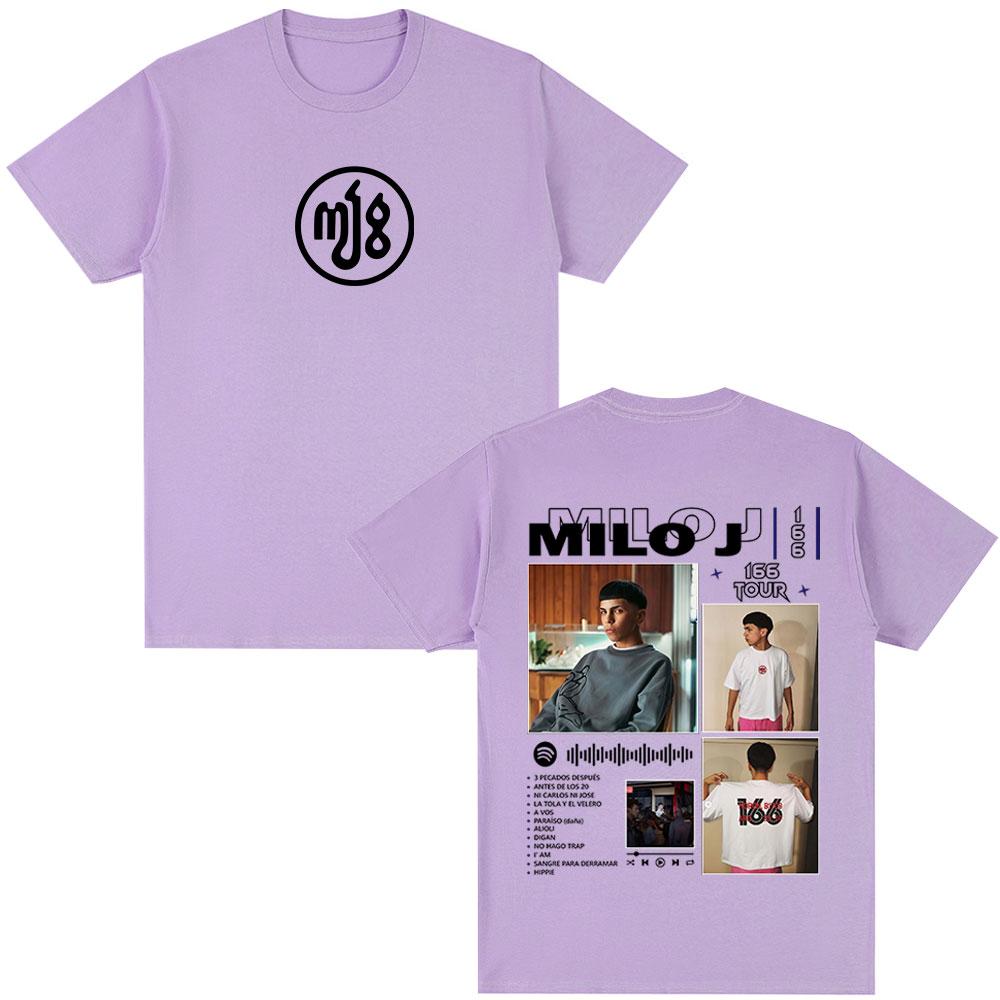 Rapper Milo J 166 Album Tour Merch T Shirt Unisex Women Fashion Hip Hop T-shirt Cotton Casual Oversized Short Sleeve T-shirts Tops