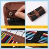 School Office Supplies 20 Hole Roll Up Pouch Pen Bag Pen Case Pen Curtain Stationery Organizer