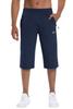 MAGCOMSEN Cropped Cycling Trekking Golf Size S Men's Pants, Pants, Shorts, Jogging, Sports, Gym, Tennis, Wear, Oversized, Lightweight, Navy,