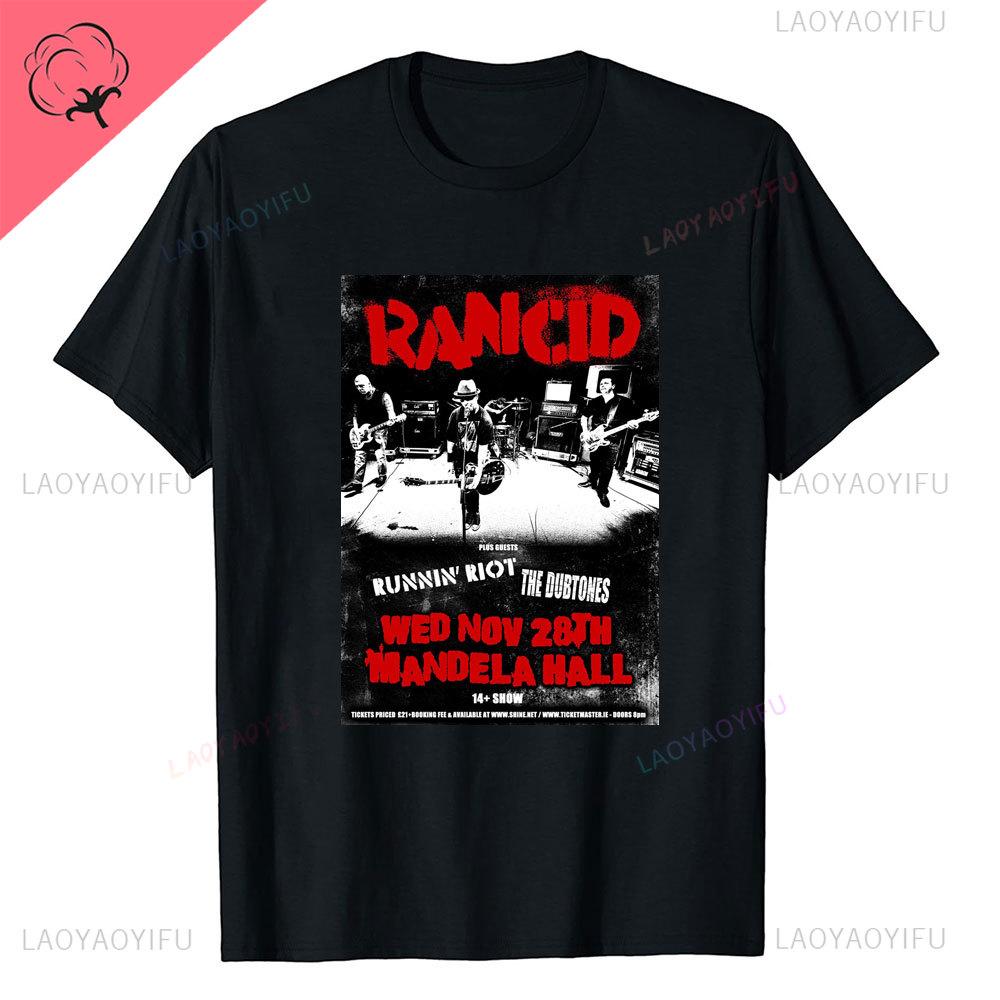 Футболка с коротким рукавом Rancid Band для мужчин, летняя, американский стиль, принт, крутая, чистая, полурукава, модная, с принтом, топ