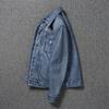 Винтажная синяя куртка из натуральной кожи, мужская куртка 506 в стиле Slim Fit, короткое мужское кожаное пальто из воловьей кожи, осень