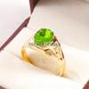 Peridot Oval Cut With 925 Sterling Silver Gold Plated Ring For Men's #B471 JL375683909575