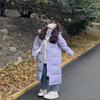 Женское осенне-зимнее утолщенное пальто средней длины длиной выше колена, пуховое пальто свободного размера