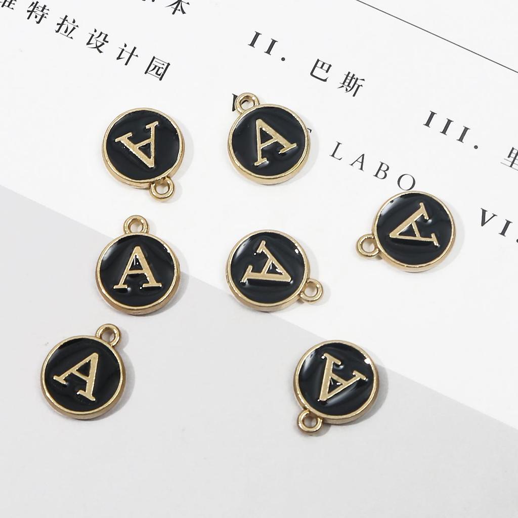 10 шт., металлическая эмаль, английские буквы, подвески, подвеска для самостоятельного изготовления ювелирных изделий, ожерелье, браслет, аксессуары