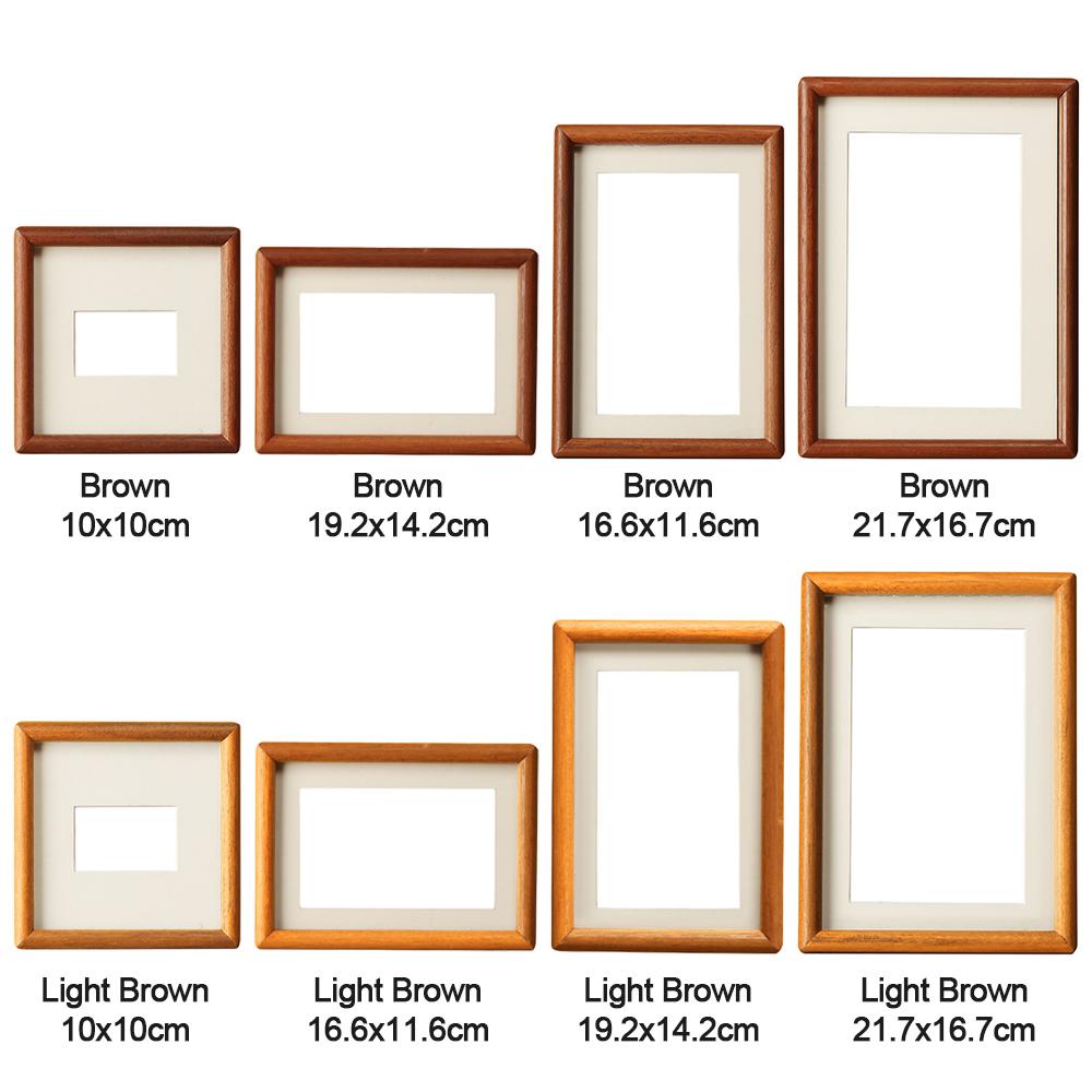 New 6/7/8 Inch Black Walnut Photo Frame Real Wooden Handmade Mortise Tenon Photo Frame Simple Display Photo Frame