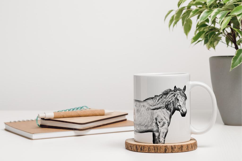 Basque Mountain Horse - cup with a horse, cute cup with graphics, a gift with your photo from the Art-Dog brand