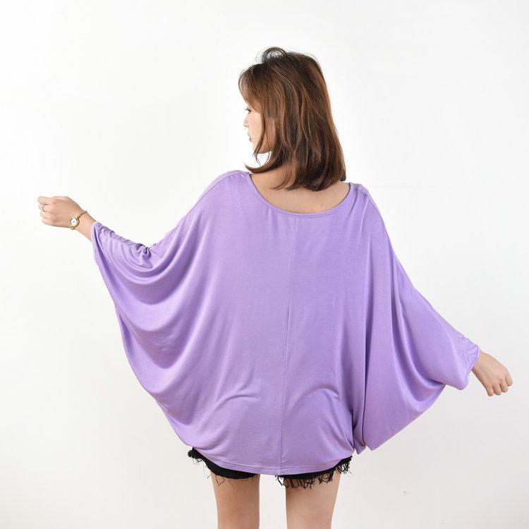 Plus Size 200 Jin Women's Batwing Sleeve Long Sleeve Modal T-Shirt